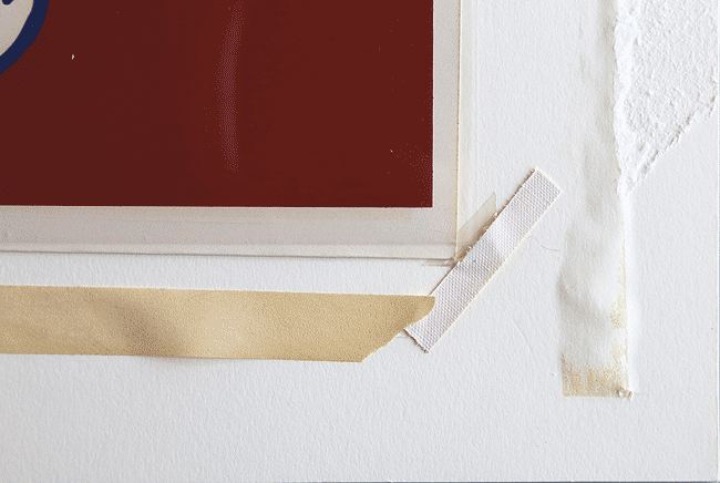 Incorrect-hinging-of-art-to-window-mats