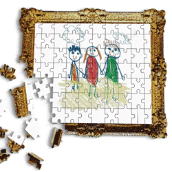 Framed jigsaw puzzle