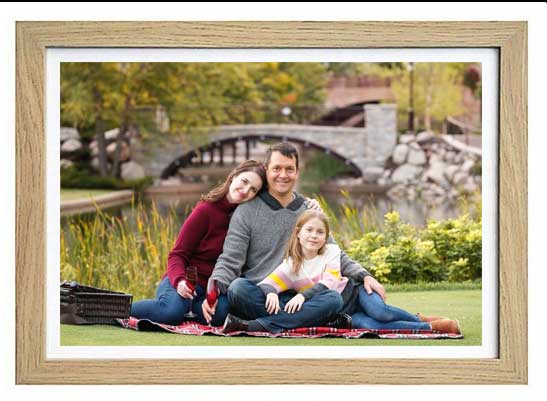 12x18 Family Photo in Oak Photo Frame
