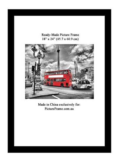18x24 Black Wood Poster Frame with Clear Glass