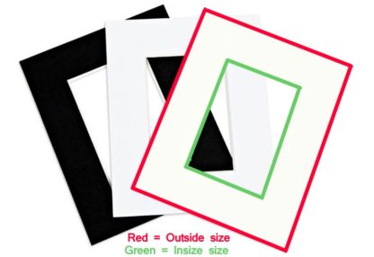 A4 (21x29.7 cm) Mats for photo frames and picture frames (Pack of 6 mats to suit inner size 4"x6", 5"x7" & 6"x8")-large