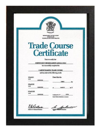 A4-black-wood-certificate-frame-with-clear-glass