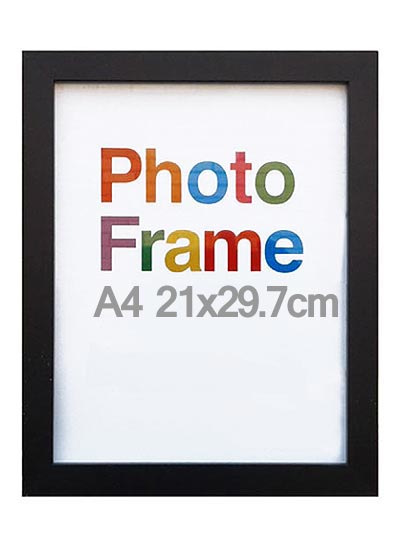 A4-black-wood-box-frame-with-clear-glass-and-stand