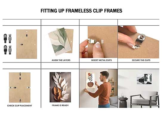 Fitting up a A4 Frameless Clip Frame