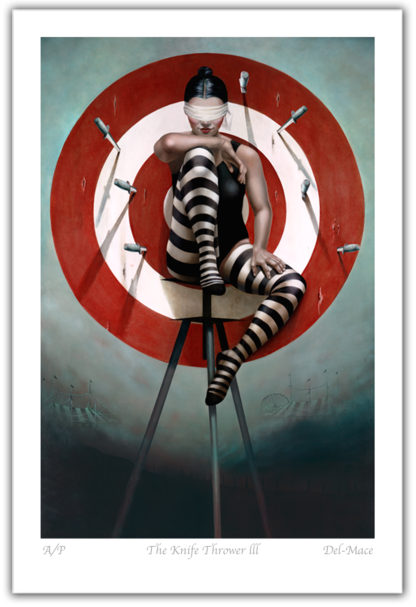 Gill-Del-Mace-The-Knife-Thrower-II-Limited-Edition-Print-AP-only