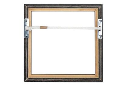 2-holes-picture-frame-steel-hangers-installed