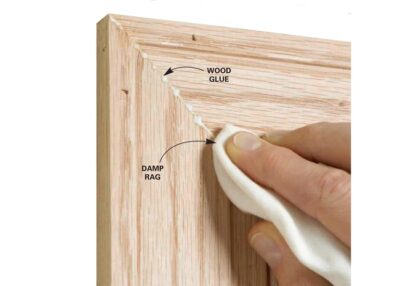 cleaning-excess-picture-framing-wood-glue