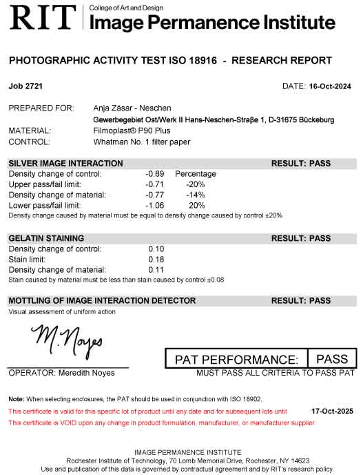 Filmoplast P90 PLus technical specifications